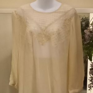 Max & Mia Sheer Lace  Blouse